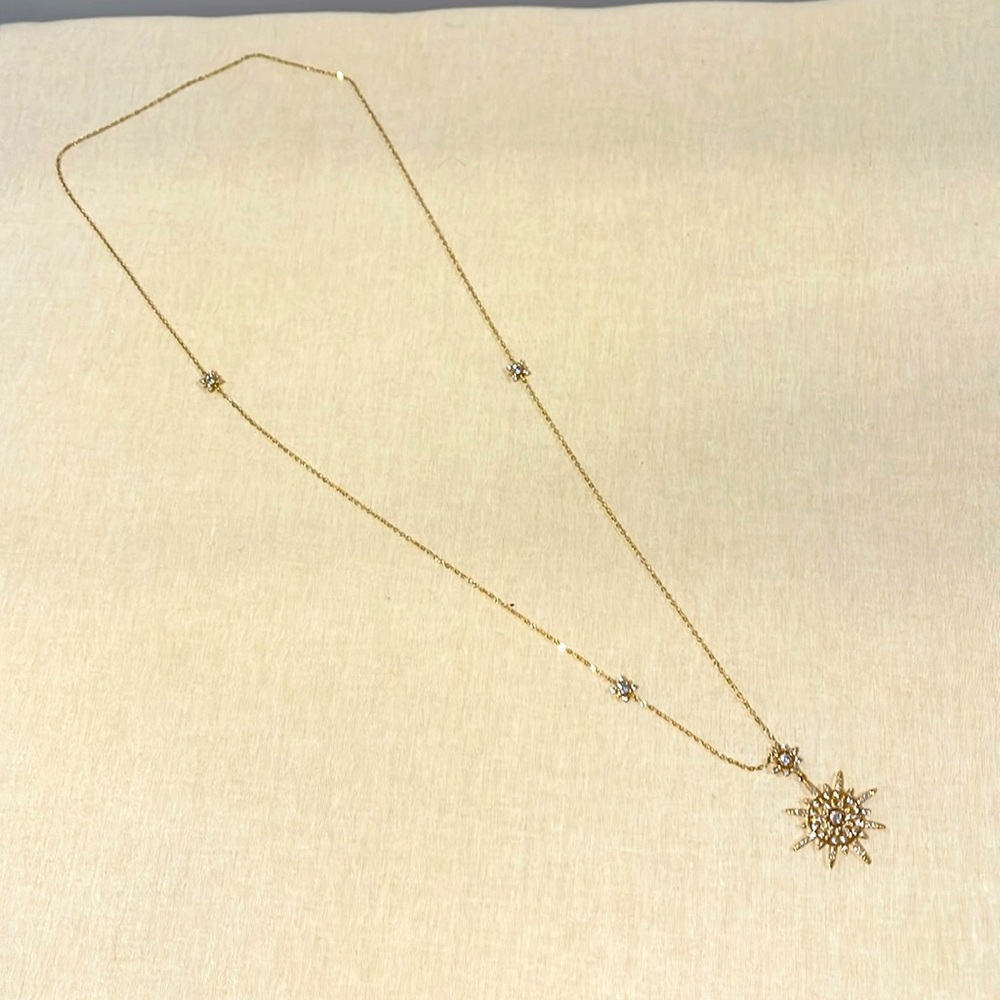 Nordstrom gold crystal necklace